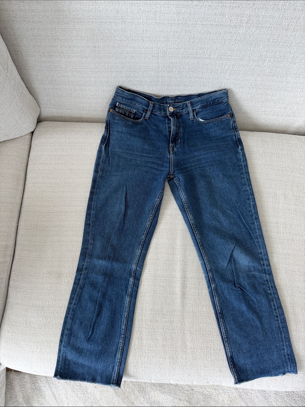 Calvin Klein Dark Blue Straight Leg Jeans
